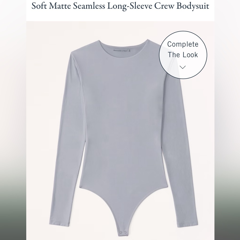 Soft Matte Seamless Long-Sleeve Crew Bodysuit